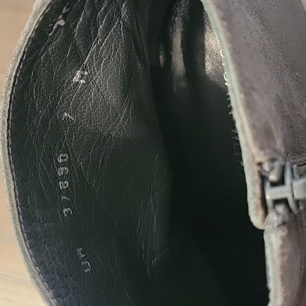 Authentic Stuart Witman Gray Suede Side Zipper Pl… - image 4